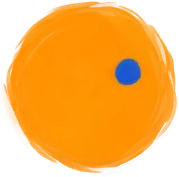 An orange-dominant, imbalanced Yin Yang